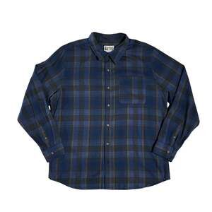 Marmot Mountain Works Flannel Plaid Button Down Shirt Sze XL Blue Preppy Outdoor